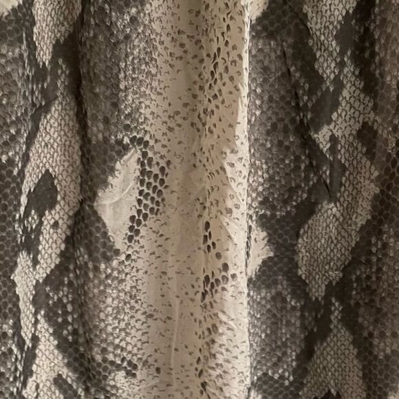 STELLA ROSA Sleeveless Silk Snake Print High-Low Midi Dress Belt Grey M - Picture 6 of 8